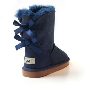UGG Bailey Bow II Boots in Navy Blue
